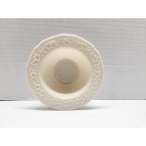 Indiana Glass CUSTARD Ivory Fruit Dessert Bowl Flower Band 5½”